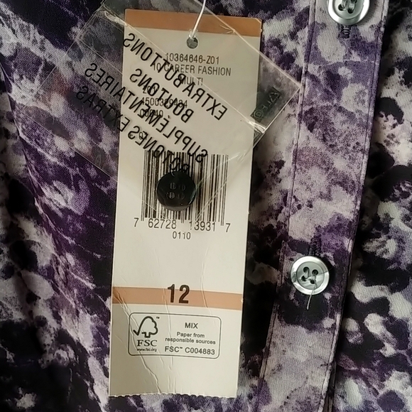 Jones New York Animal Print Blouse - Picture 6 of 9
